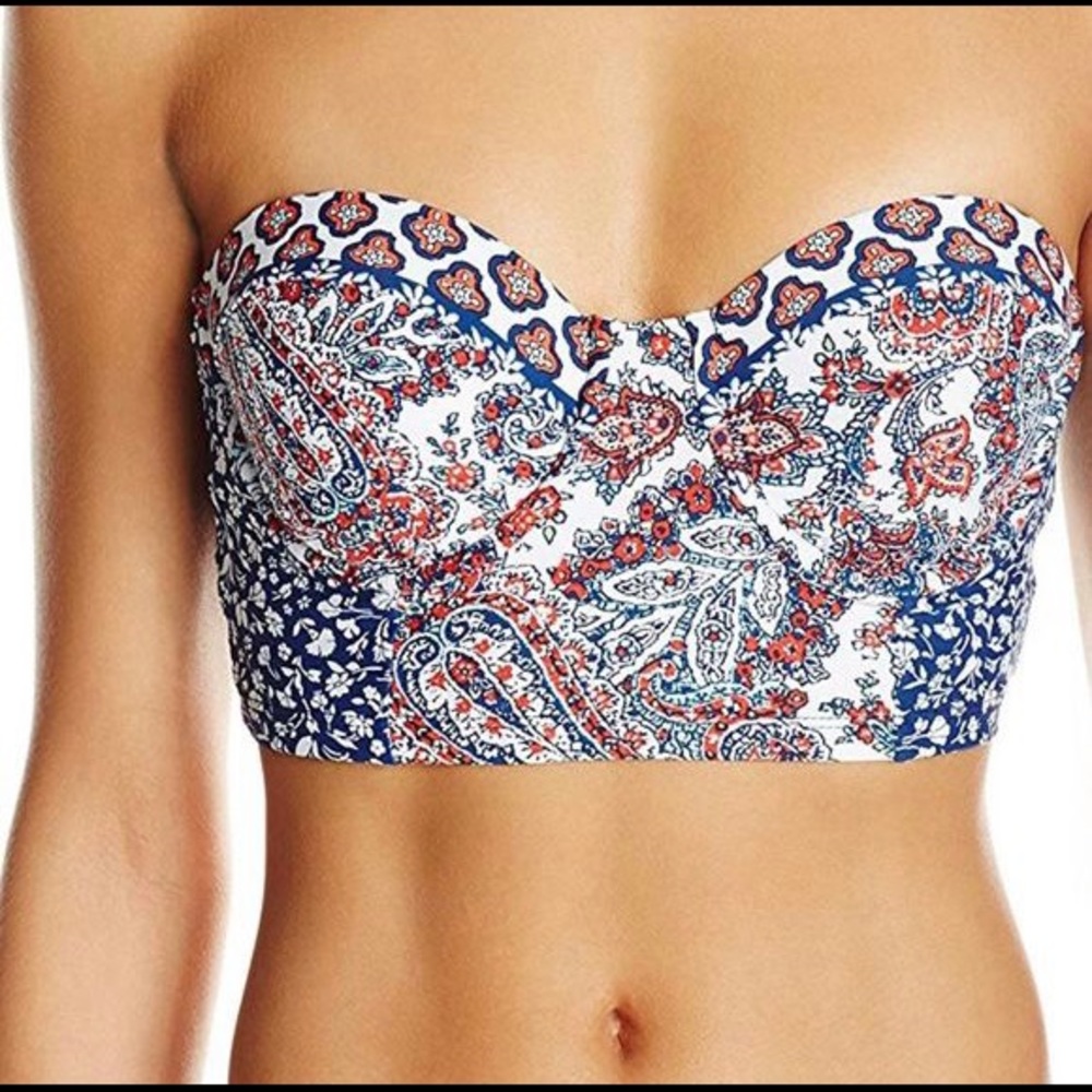 LUCKY BRAND Hailey Paisley bohemian bikini top Sz. M